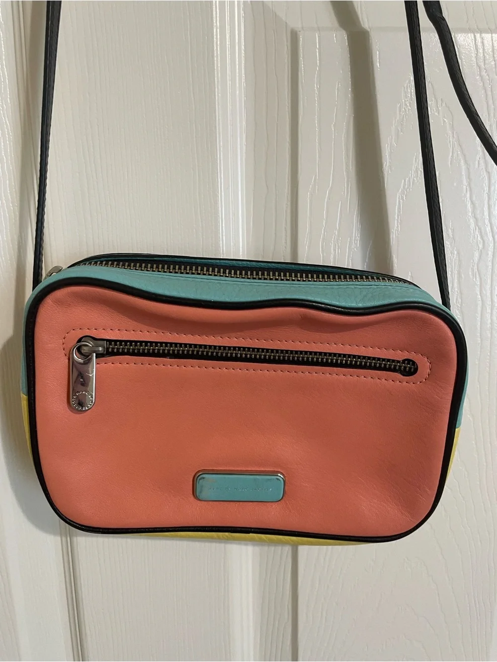 Marc by Marc Jacobs Colorblock Crossbody Bag - Coral, Teal & Yellow